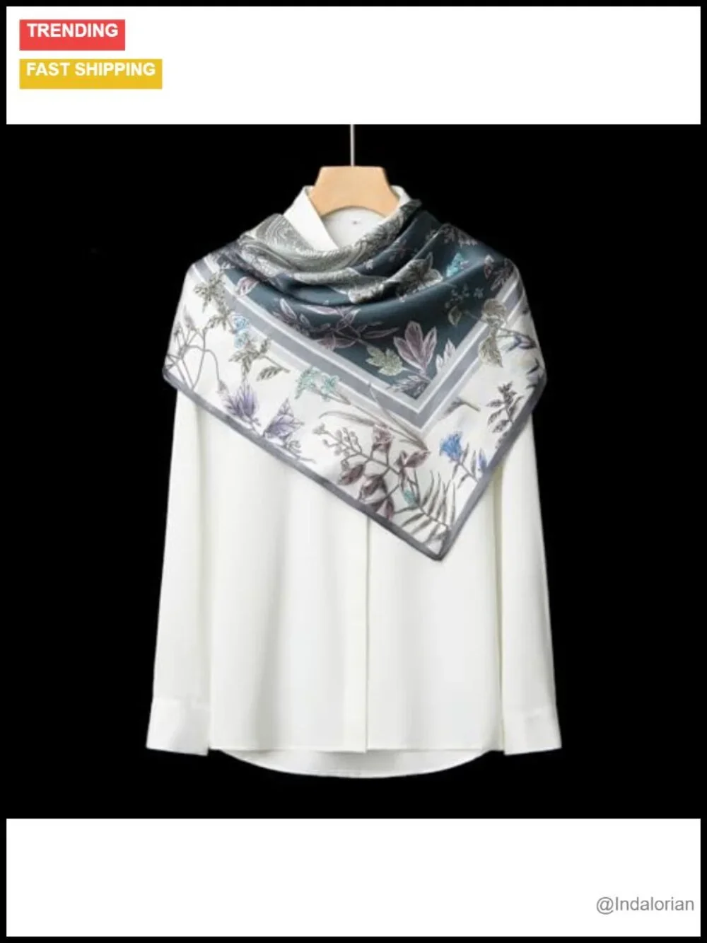 100% Mulberry Silk Scarf 35